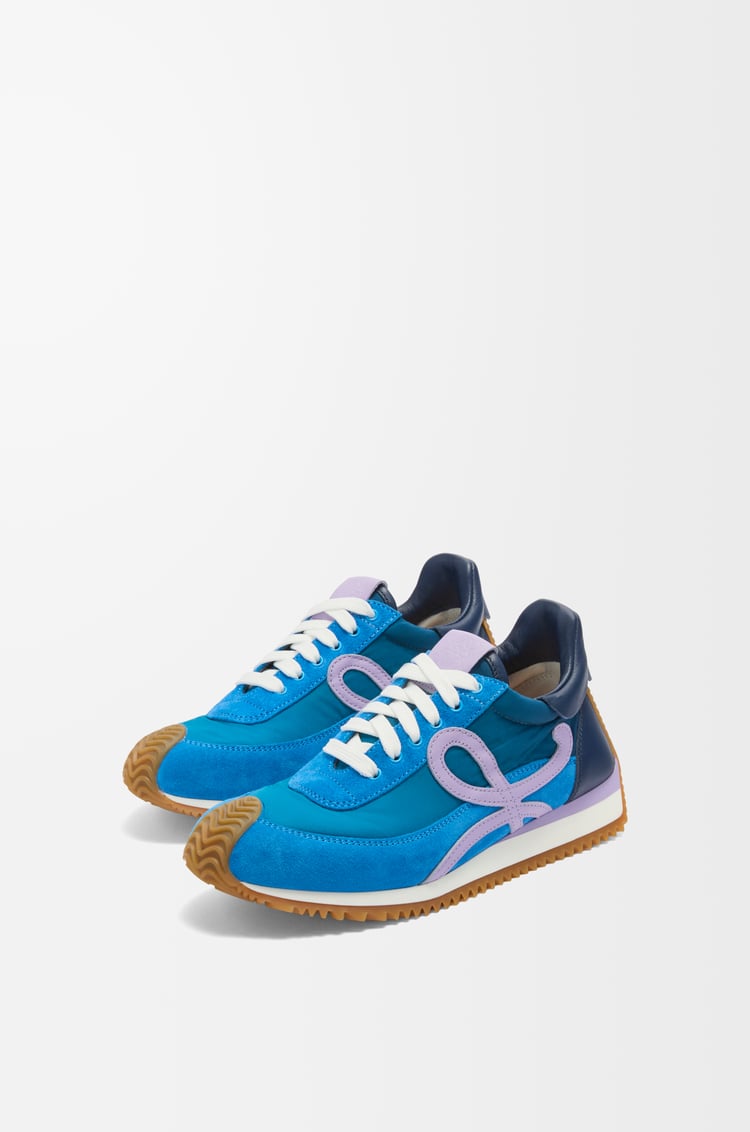 LOEWE Flow Runner 2.0 in nylon and suede Gradient Blue/Lilac