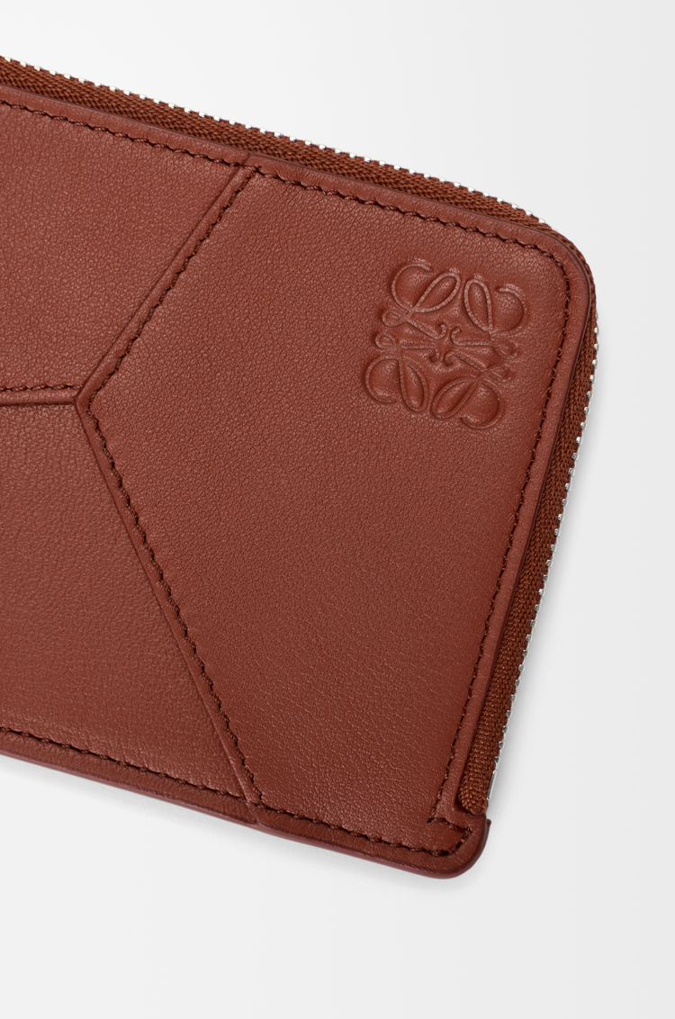 LOEWE Porte-cartes et monnaie long Puzzle en cuir de veau classique Tomette