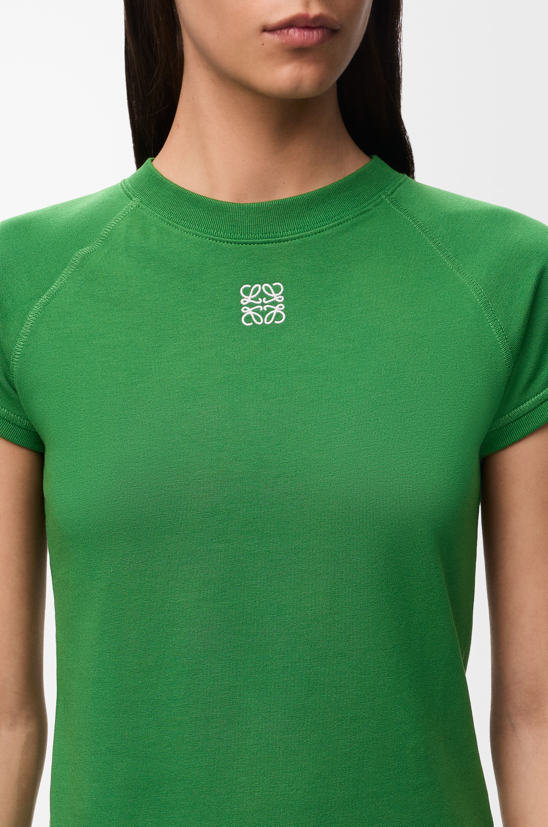 スモールフィット Tシャツ（コットンブレンド） グリーン - ロエベ