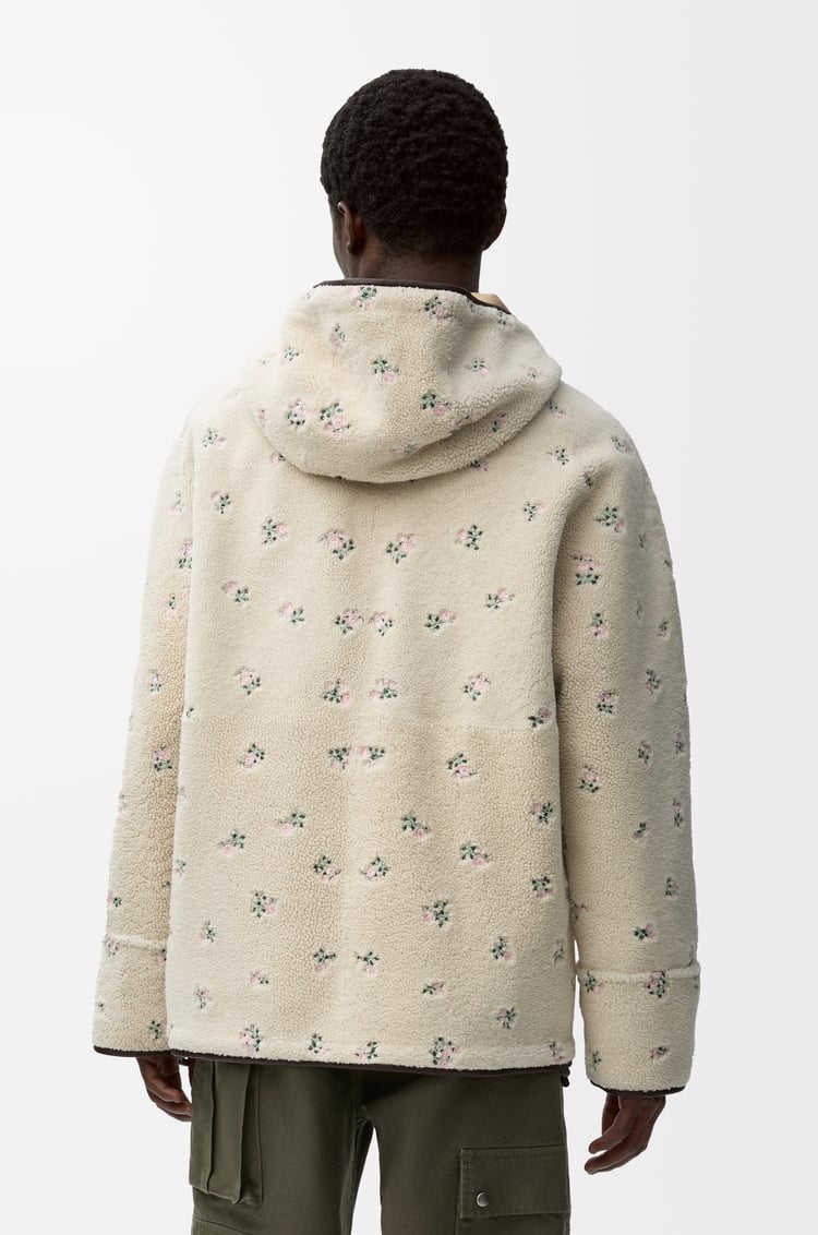 LOEWE Hooded jacket in shearling White