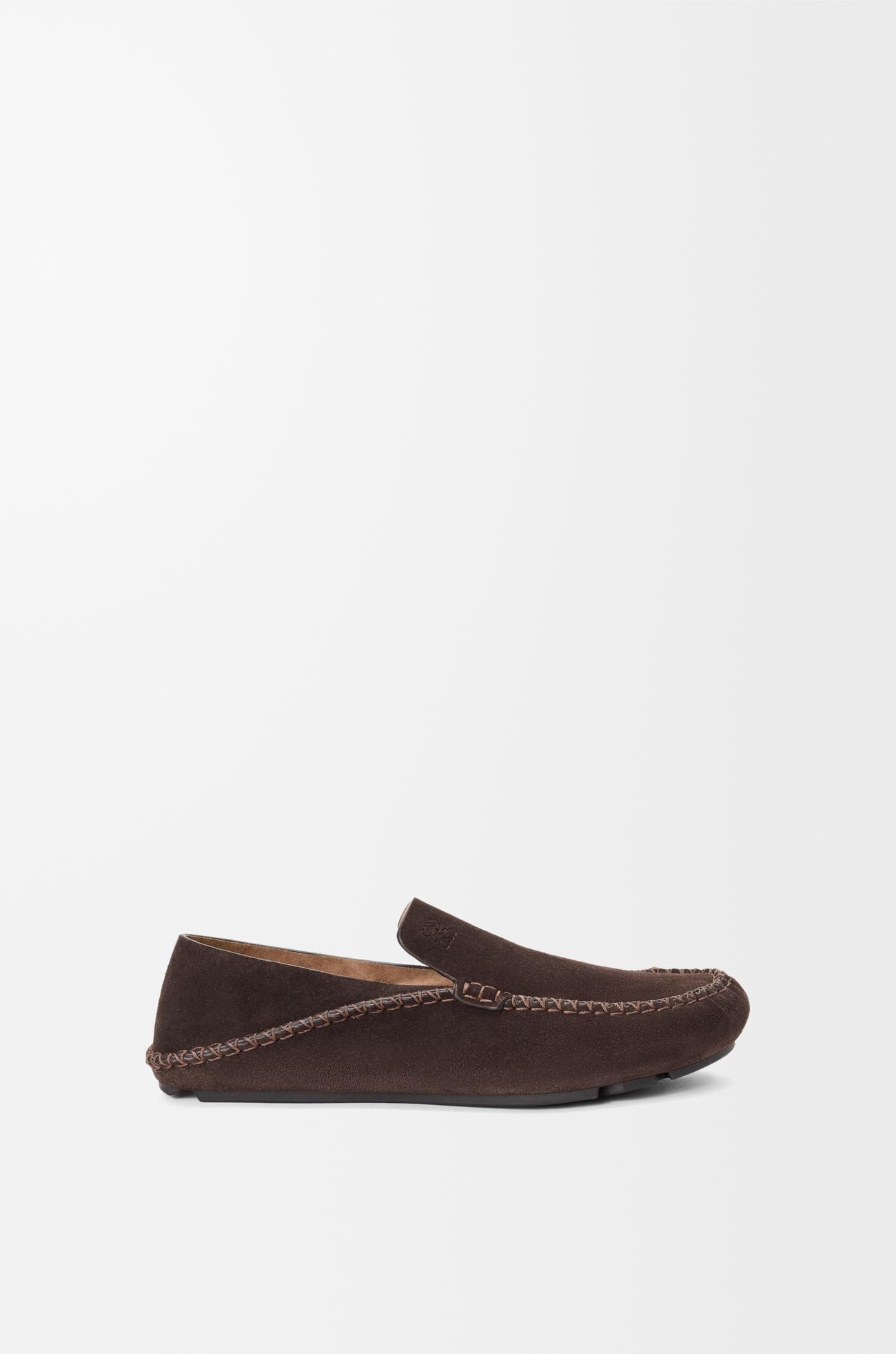 LOEWE Mocasín Rambla en ante de ternera Marrón Oscuro