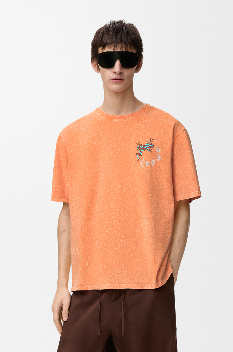 LOEWE Loose fit T-shirt in cotton Washed Orange