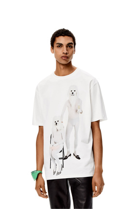 LOEWE Twin dog print T-shirt in cotton White plp_rd