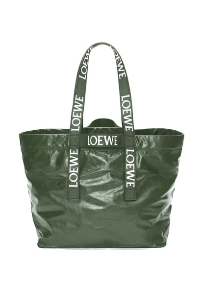 LOEWE Bolso Fold Shopper en piel de ternera Verde Botella plp_rd