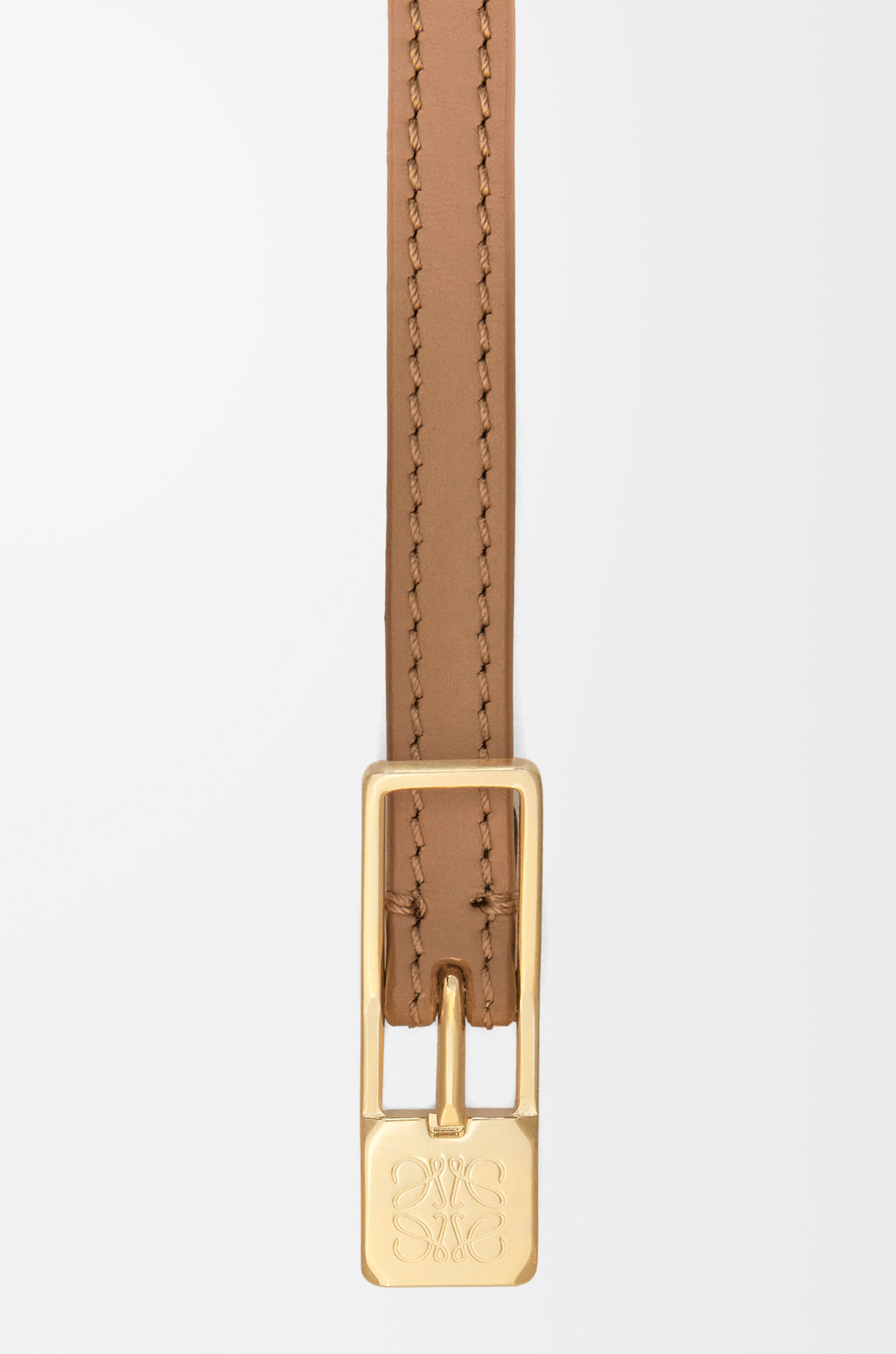 トップブランドのファッション アマソナ LOEWE - ブラウン ベルト（スムースカーフ） パッドロック 小物