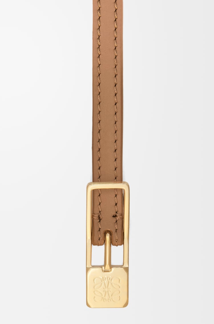 LOEWE アマソナ パッドロック ベルト（スムースカーフ） オーク/ゴールド