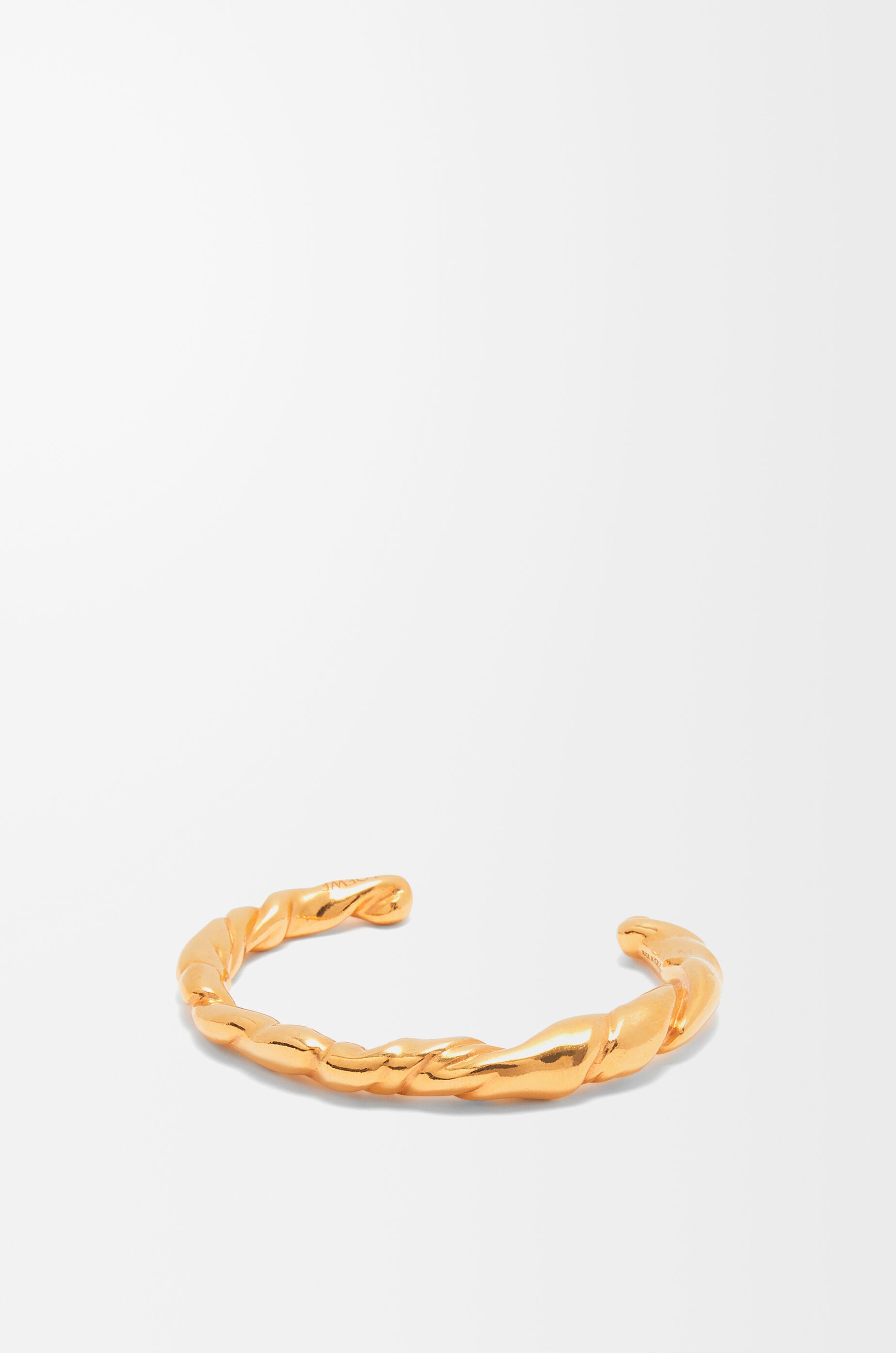 Thin nappa twist cuff in sterling silver Gold - LOEWE