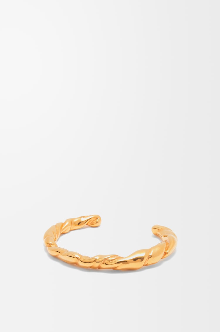 LOEWE Brazalete Nappa Twist fino en plata de ley Dorado