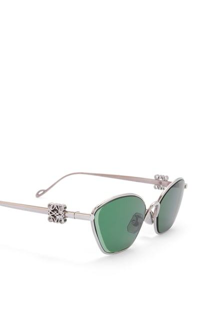 LOEWE Gafas de sol Anagram estilo hexagonal en metal Verde Oscuro plp_rd