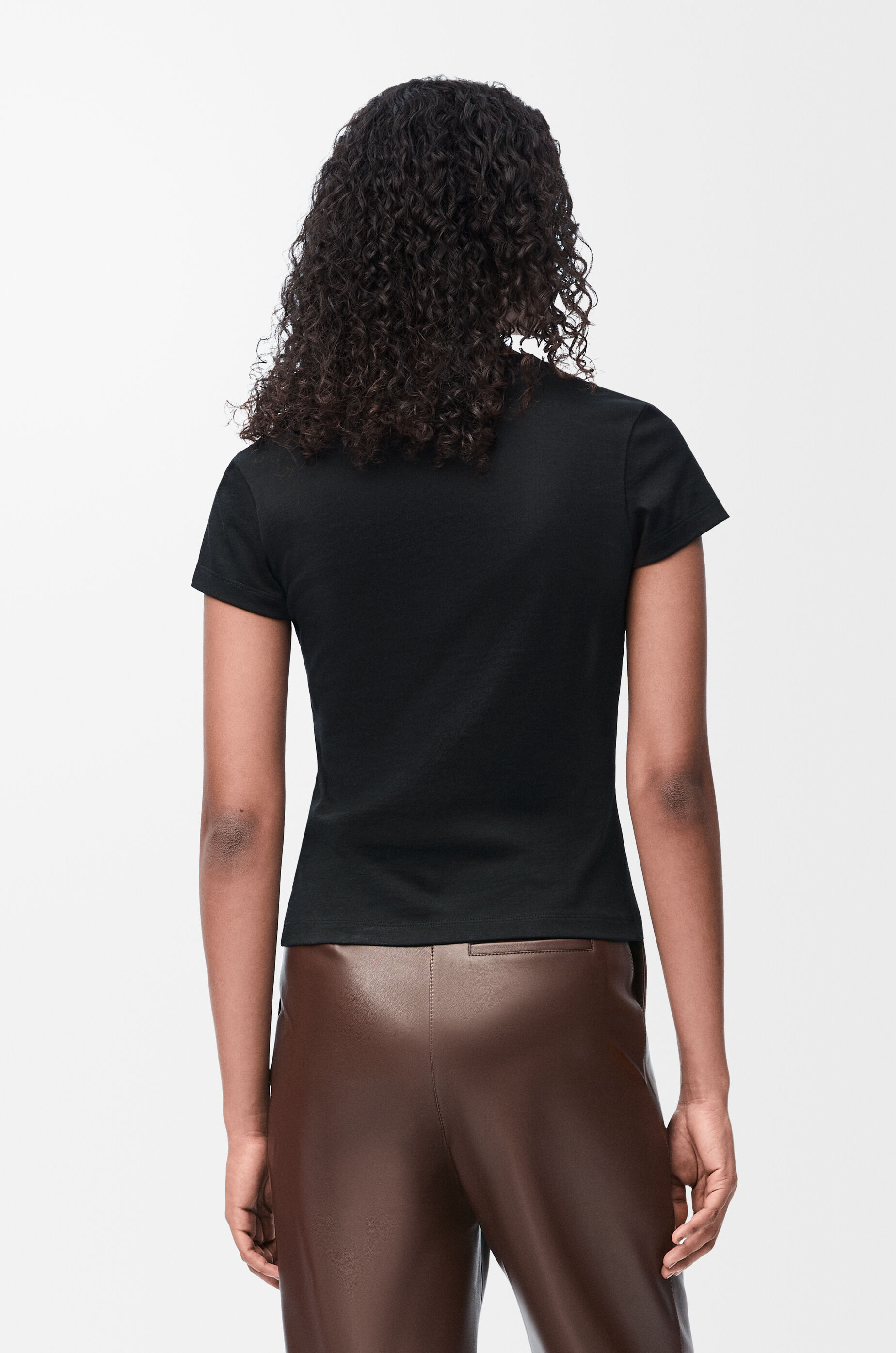 Small fit T-shirt in cotton and viscose Black - LOEWE