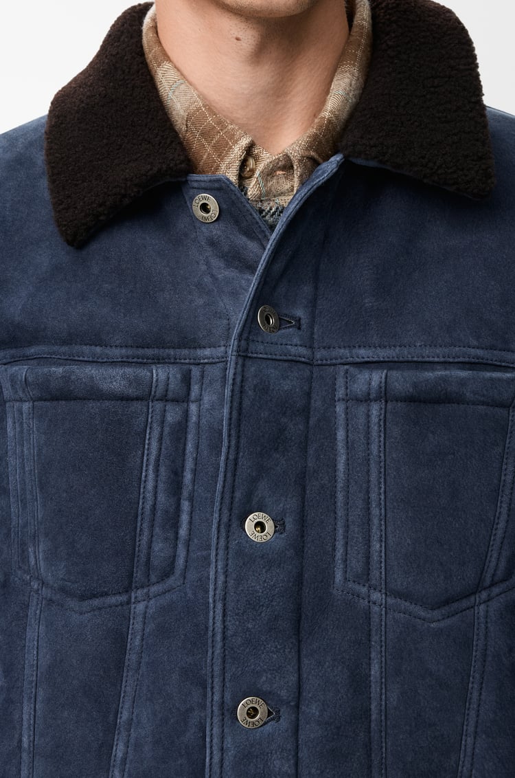 LOEWE トラッカー ジャケット（シアリング） ネイビーブルー/ブラウン