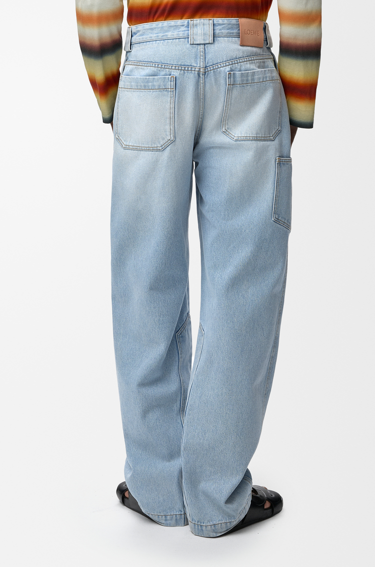 LOEWE Pantalón en denim Azul Lavado