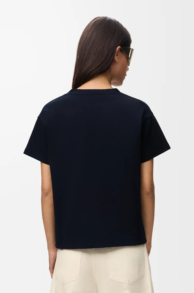 LOEWE Regular fit T-shirt in cotton blend Navy Blue