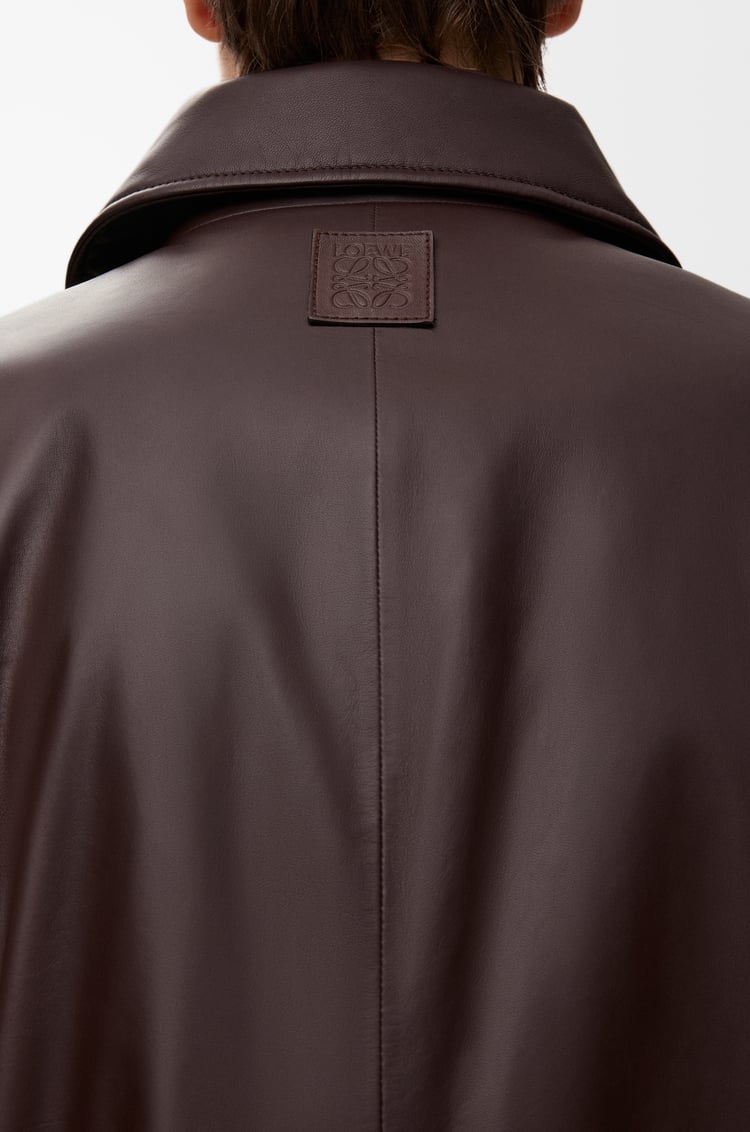 LOEWE Coat in nappa lambskin Chocolate Brown