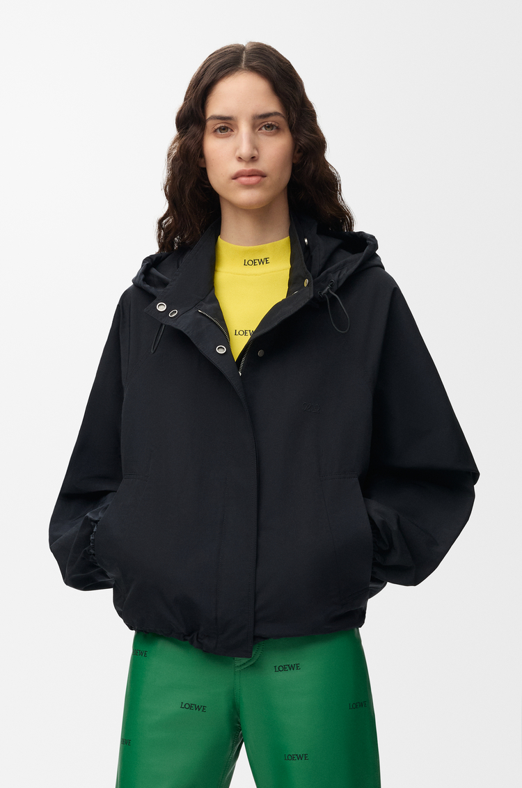 LOEWE Parka en tejido de algodón técnico Negro
