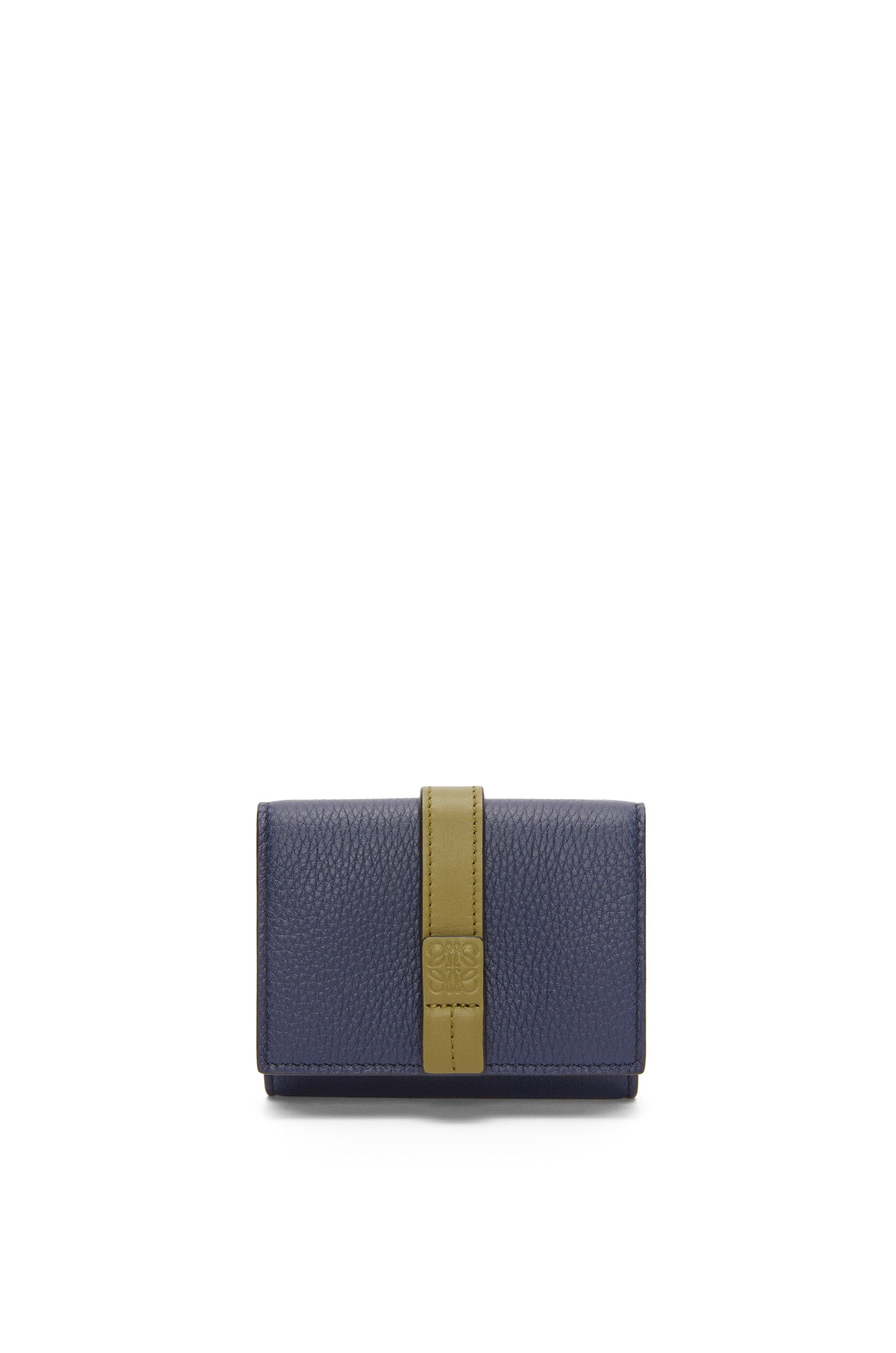 トライフォールド ウォレット（ソフトグレインカーフ） アビスブルー/オリーブ - LOEWE