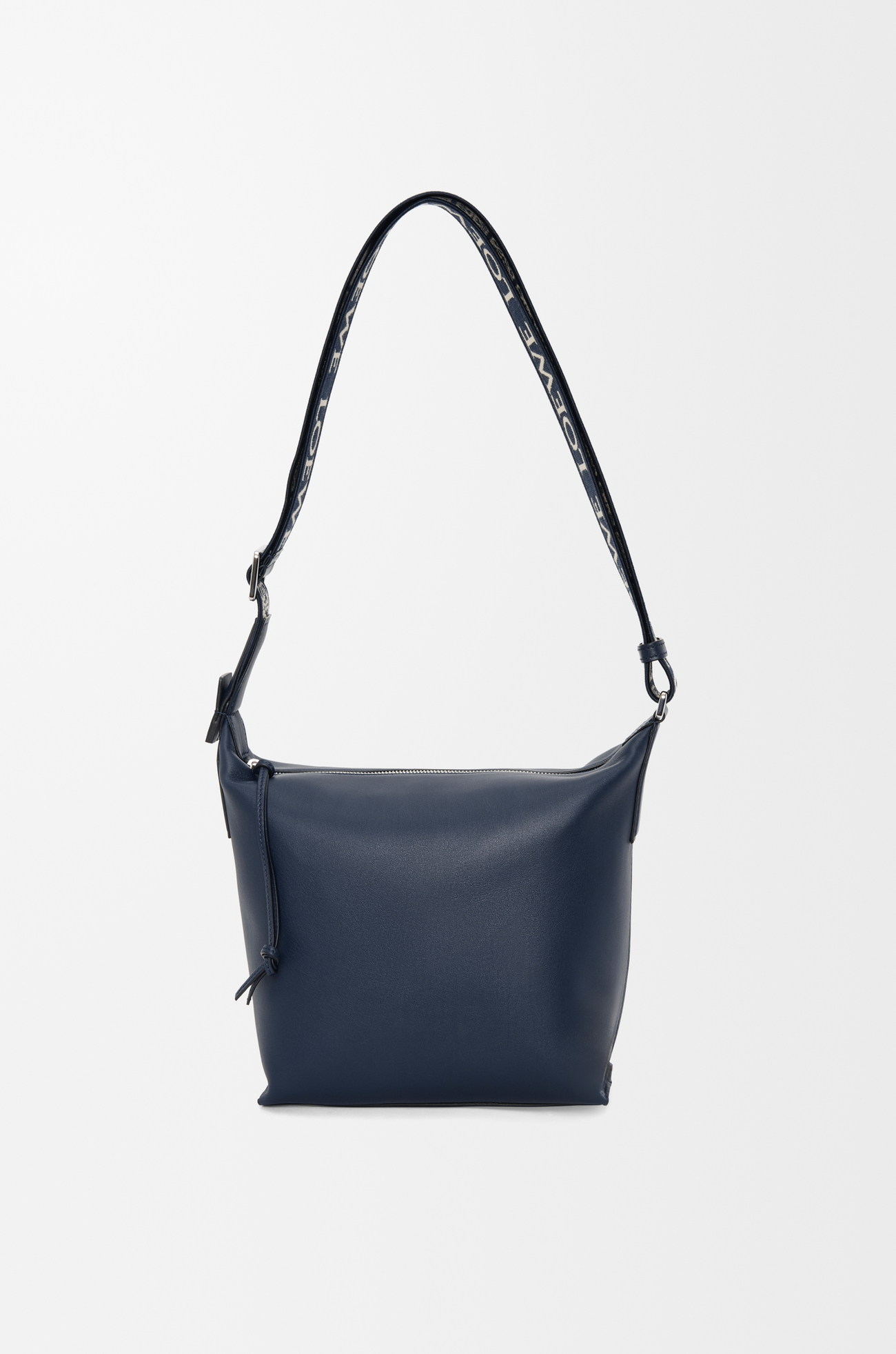 LOEWE Small Cubi crossbody bag in supple smooth calfskin and jacquard Deep Navy plp_rd