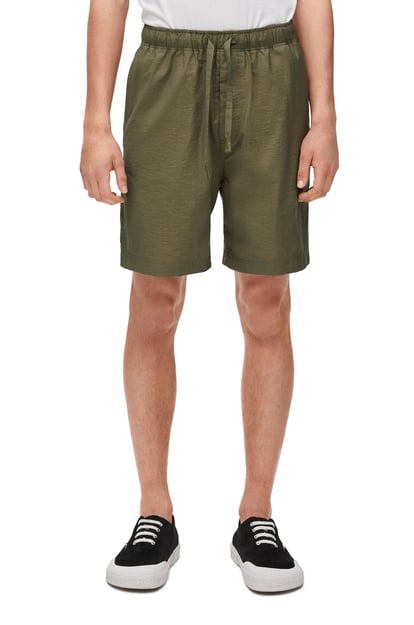 LOEWE Shorts in cotton blend Khaki Green plp_rd