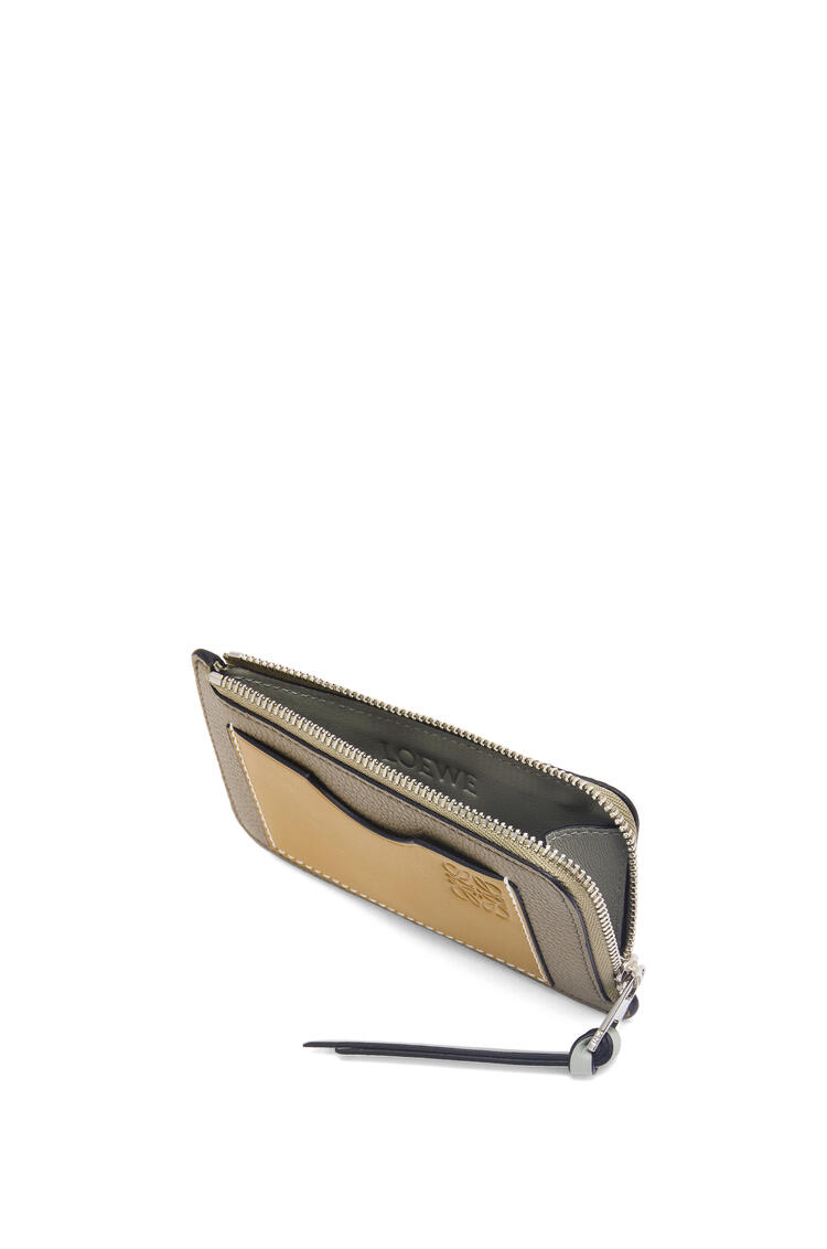 LOEWE Coin cardholder in soft grained calfskin Laurel Green/Ochre