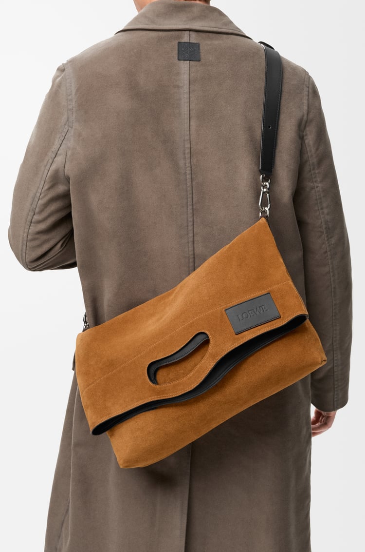 LOEWE Bolso Bob folded tote en ante Tabaco