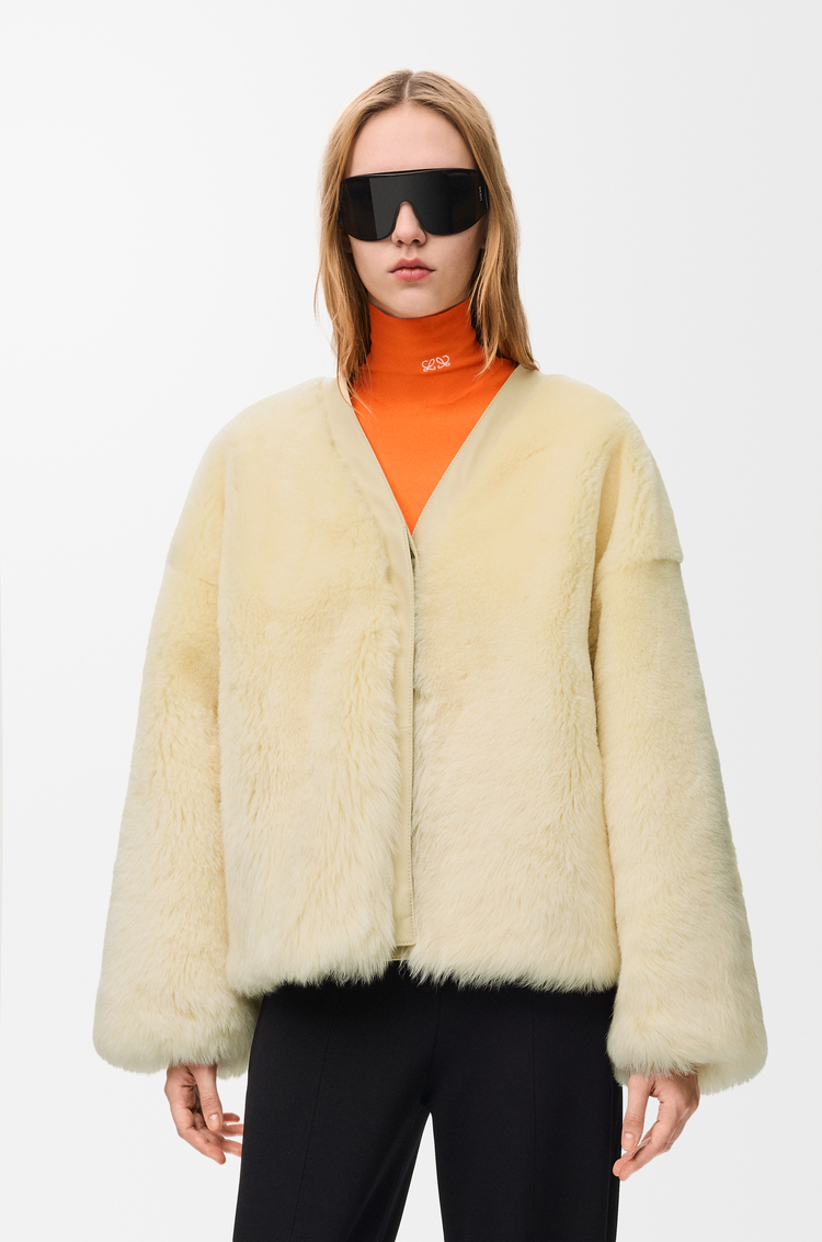 LOEWE Cárdigan en lana de oveja Amarillo Claro