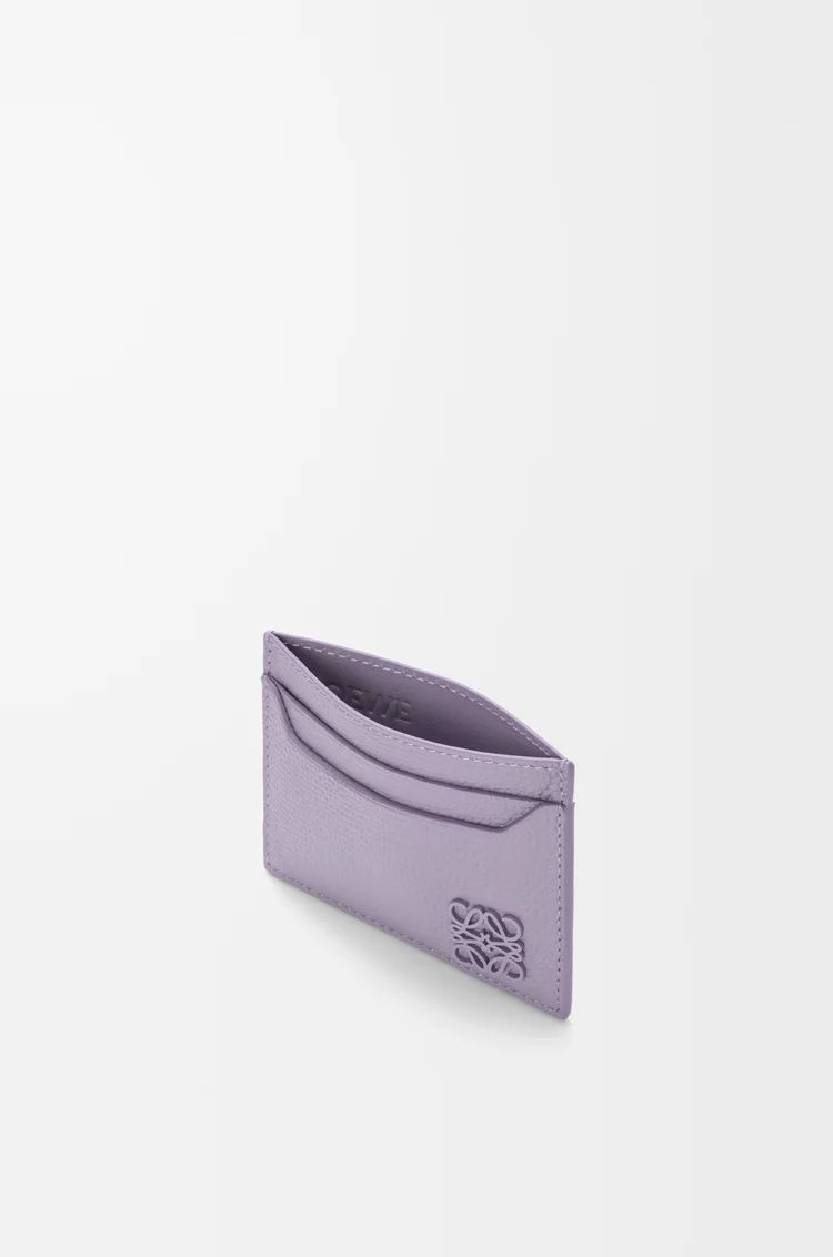 LOEWE Anagram plain cardholder in pebble grained calfskin Dirty Mauve