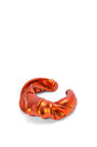 LOEWE Large nappa twist cuff in sterling silver Red Orange