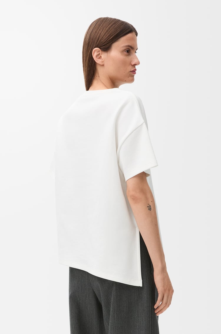LOEWE Asymmetric t-shirt in cotton blend White