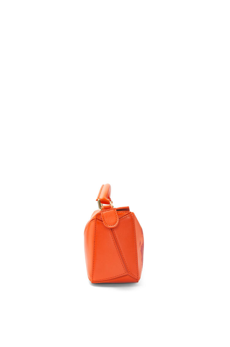 LOEWE Calcifer mini Puzzle bag in satin calfskin Orange