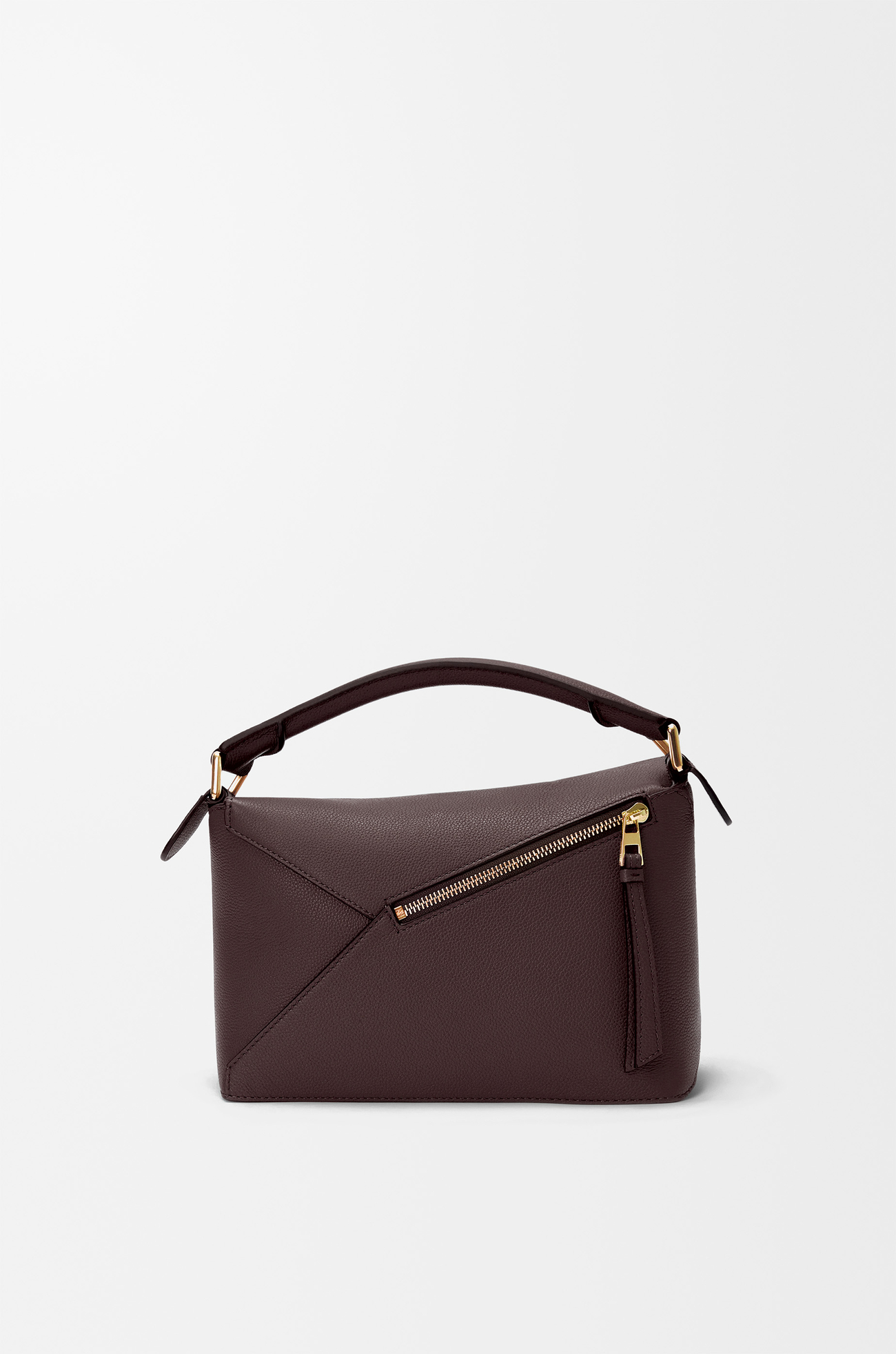 LOEWE 小号柔软粒面牛皮革 Puzzle 手袋 布朗尼深棕