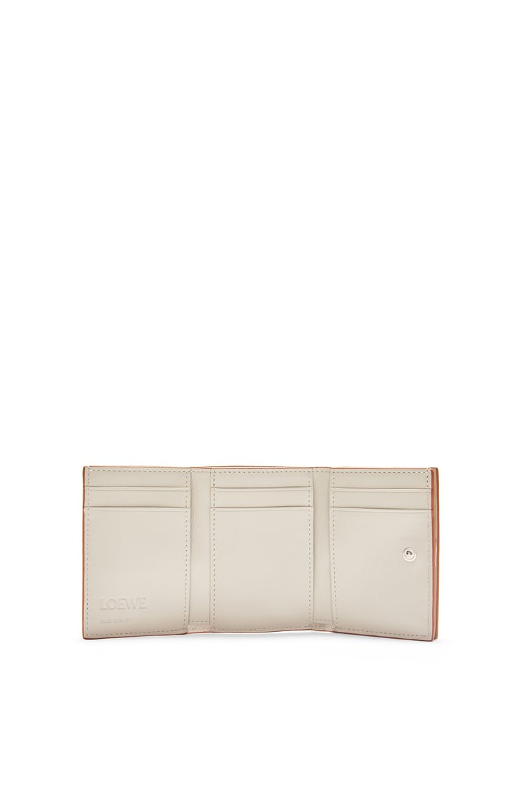 LOEWE 石紋小牛皮 Anagram 三摺錢包 淺灰色