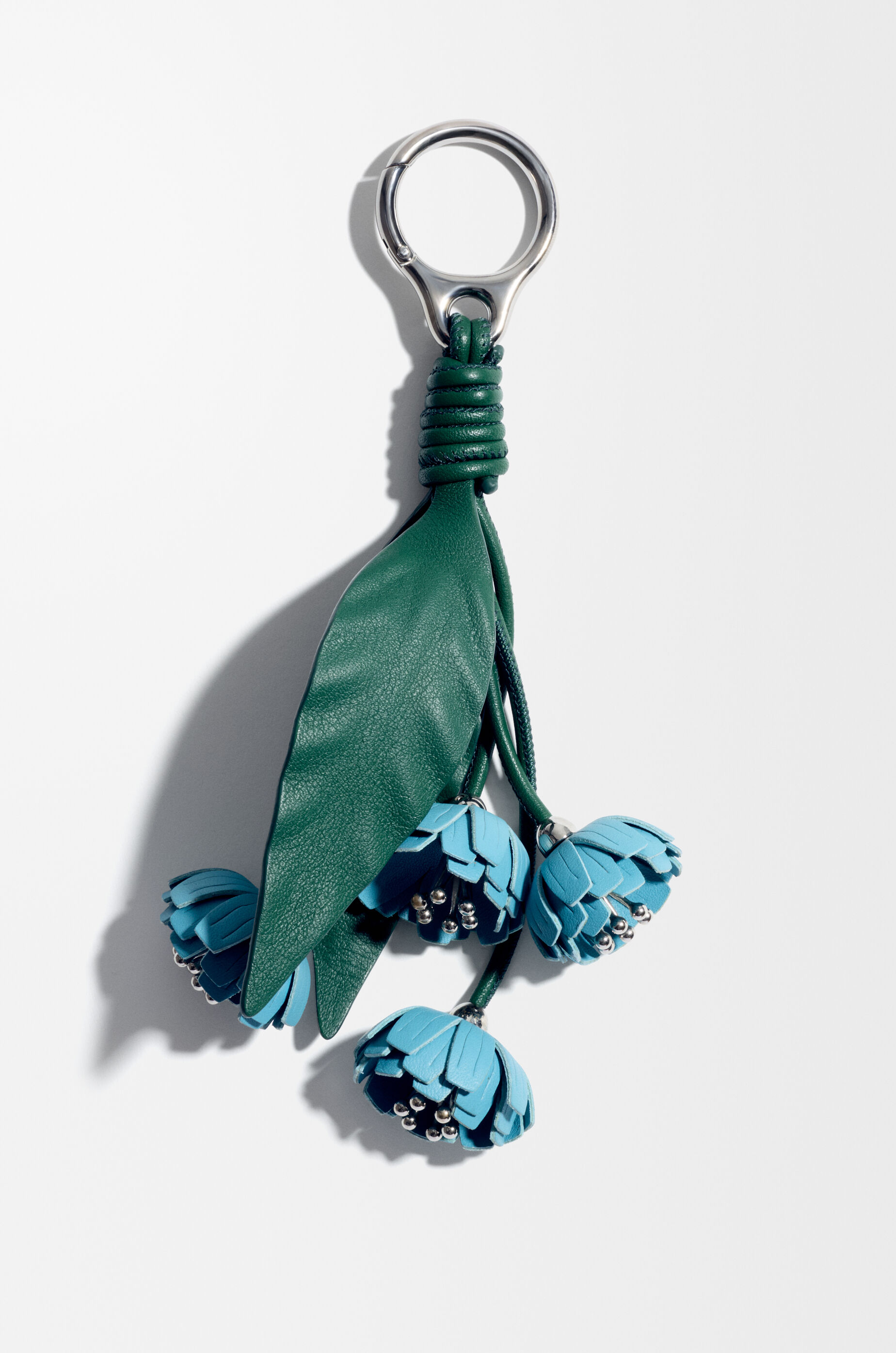 Flower charm in classic calfskin Blue - LOEWE USA Official Website