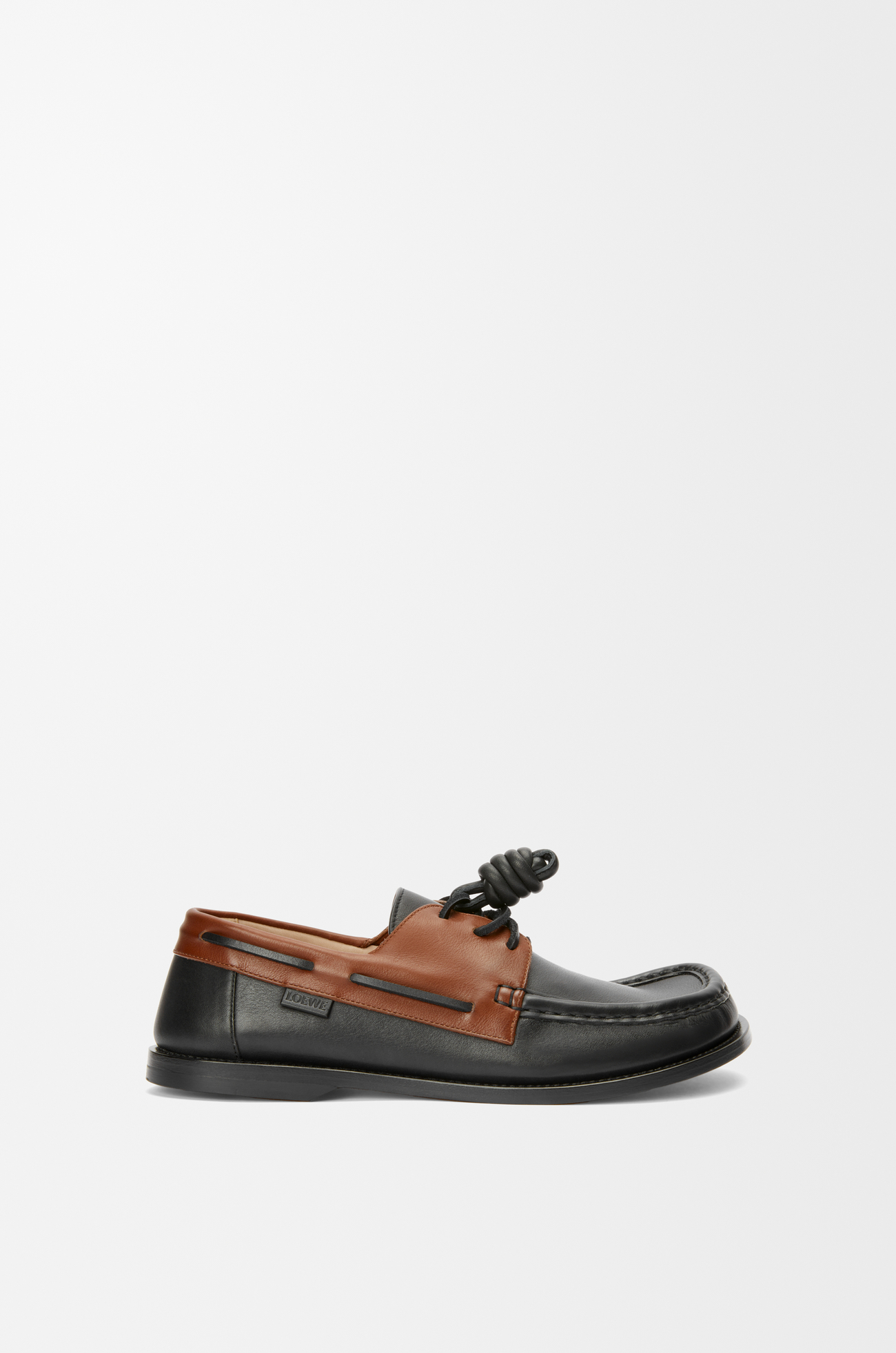 LOEWE Náutico Campo en piel de ternera Caramelo Oscuro/Negro