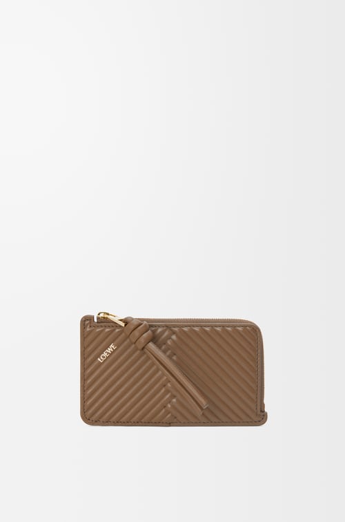 LOEWE Knot coin cardholder in shiny nappa calfskin Tundra plp_rd