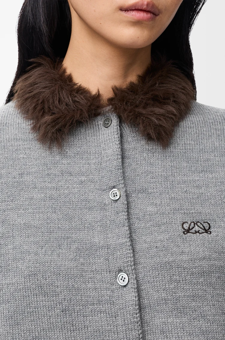 LOEWE Cardigan in lana Grigio