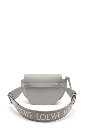 LOEWE Mini Gate Dual bag in soft calfskin and jacquard Pearl Grey