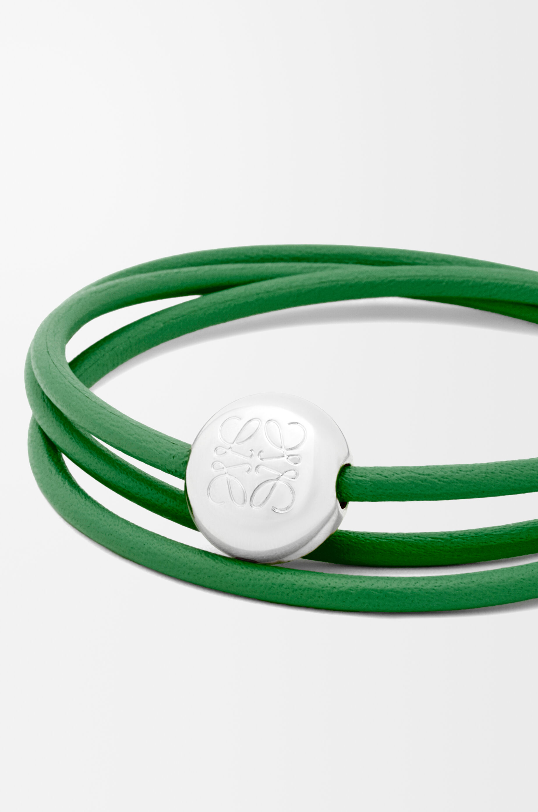 Pebble bracelet in calfskin Green - LOEWE