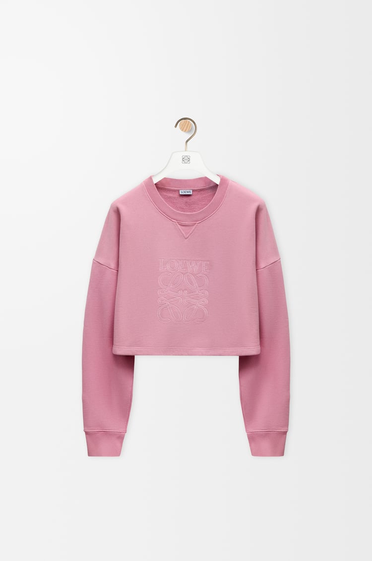LOEWE Cropped sweatshirt in cotton Pink