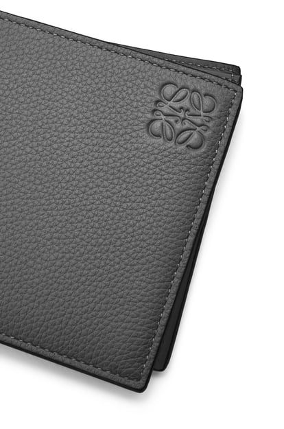 LOEWE Bifold coin wallet in soft grained calfskin 炭灰色 plp_rd