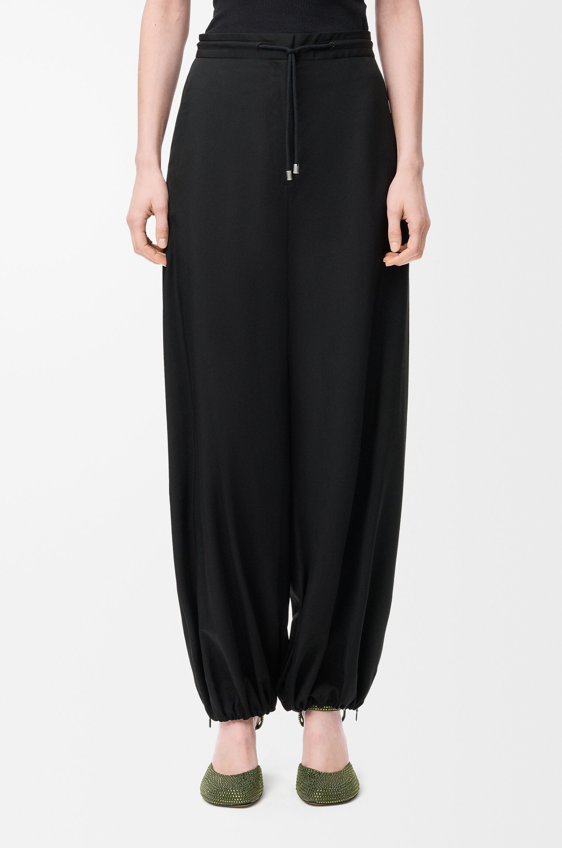 パンツ LOEWE PANTS (S359Y04XD4 WHITEGREYMULTI) Trousers in stretch viscose blend White - LOEWE