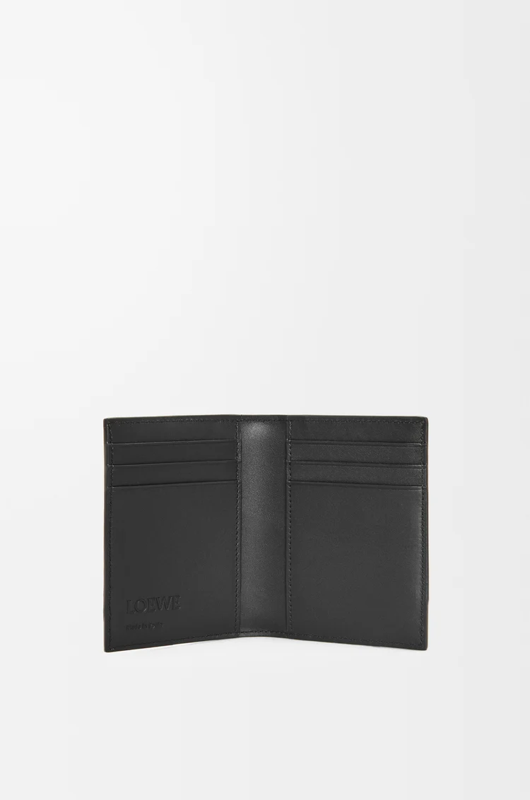LOEWE Portacarte bifold Puzzle in pelle di vitello classica Nero