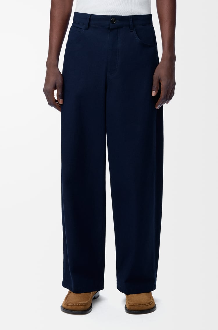 LOEWE Pantalón de carpintero en algodón Azul Marino