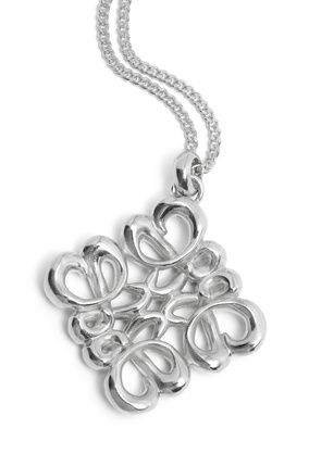LOEWE Small pendant necklace in sterling silver Silver