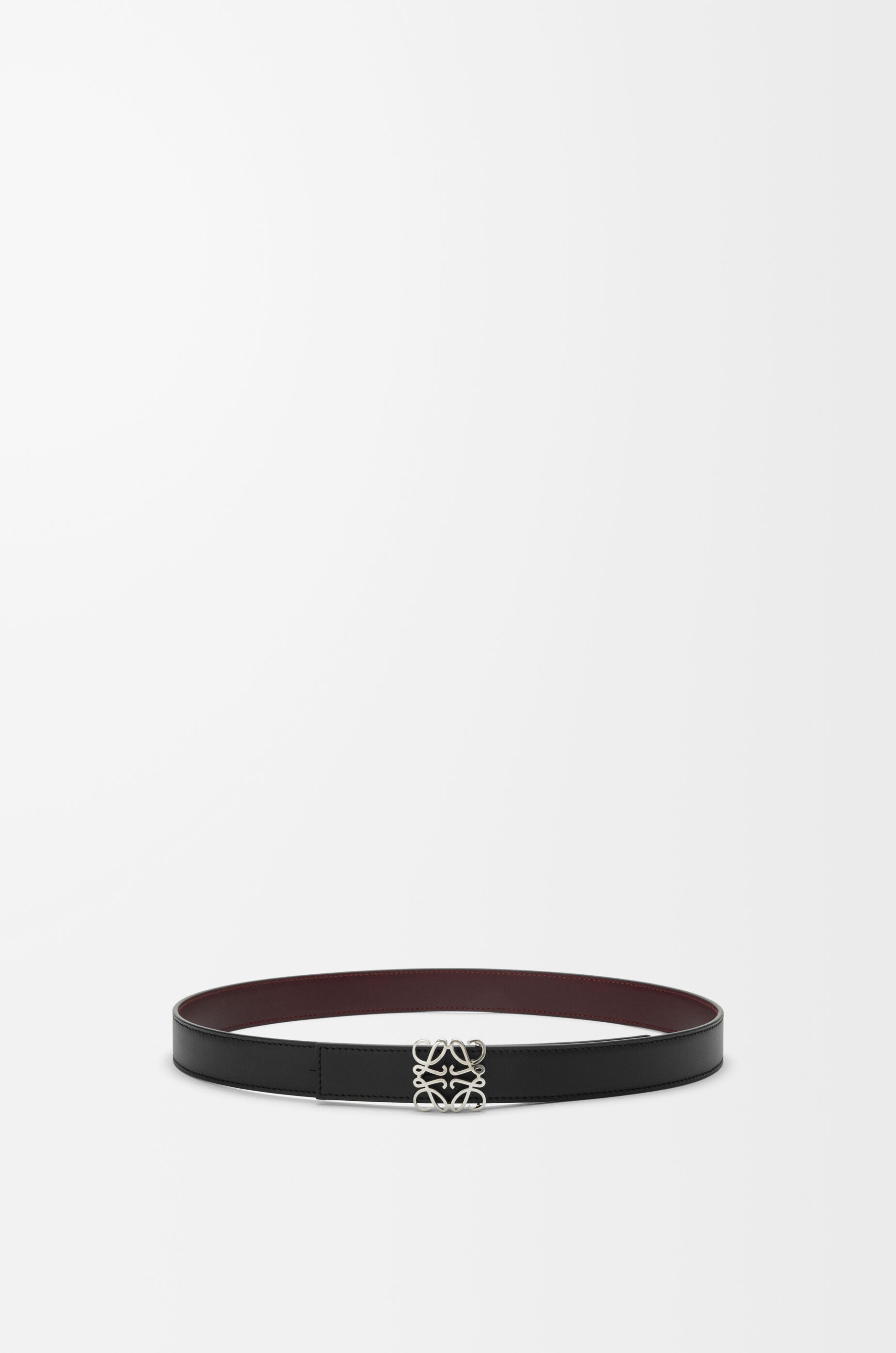 けーさん　リバーシブル アナグラム ベルトスムースカーフ　ブラックタン リバーシブル アナグラム ベルト（スムースカーフ） ブラック - LOEWE