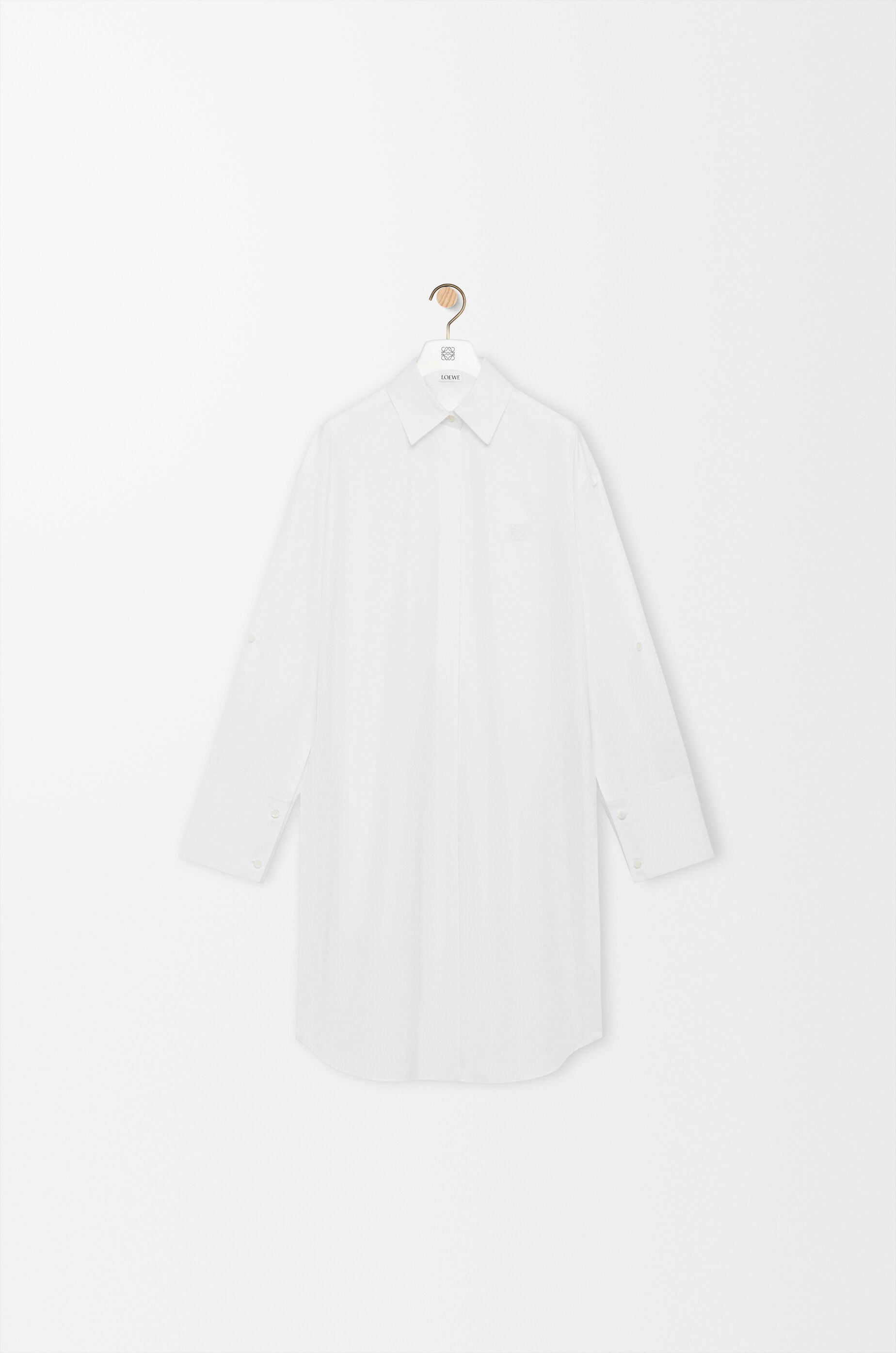 送・関税負担なし◆LOEWE◆コットンとシルクのシャツドレス Dress in cotton and silk Black - LOEWE