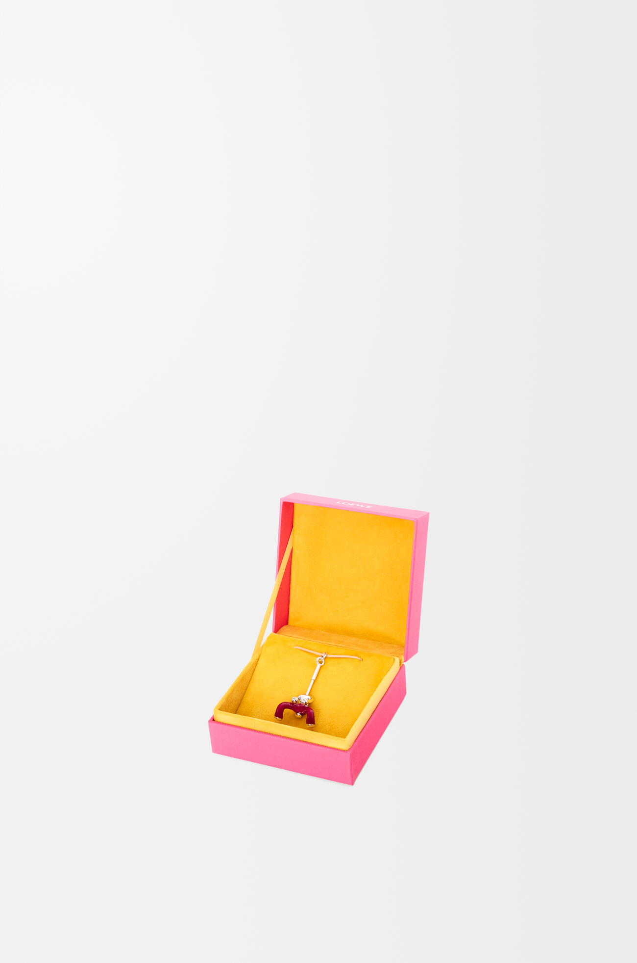 LOEWE シッティングドール ペンダント（スターリングシルバー&クリスタル） シルバー/ブルゴーニュ plp_rd