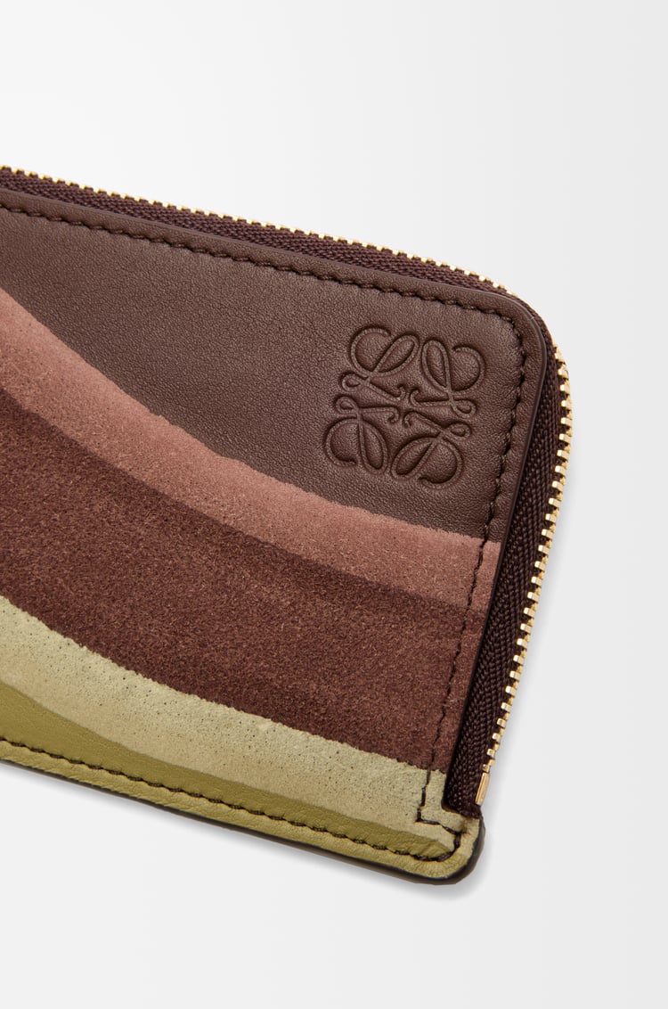 LOEWE Coin cardholder in nappa calfskin Chocolate/Light Moss