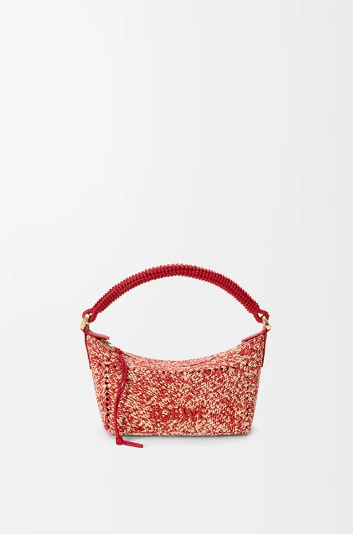LOEWE 混色酒椰葉 Cala 迷你包款 紅色