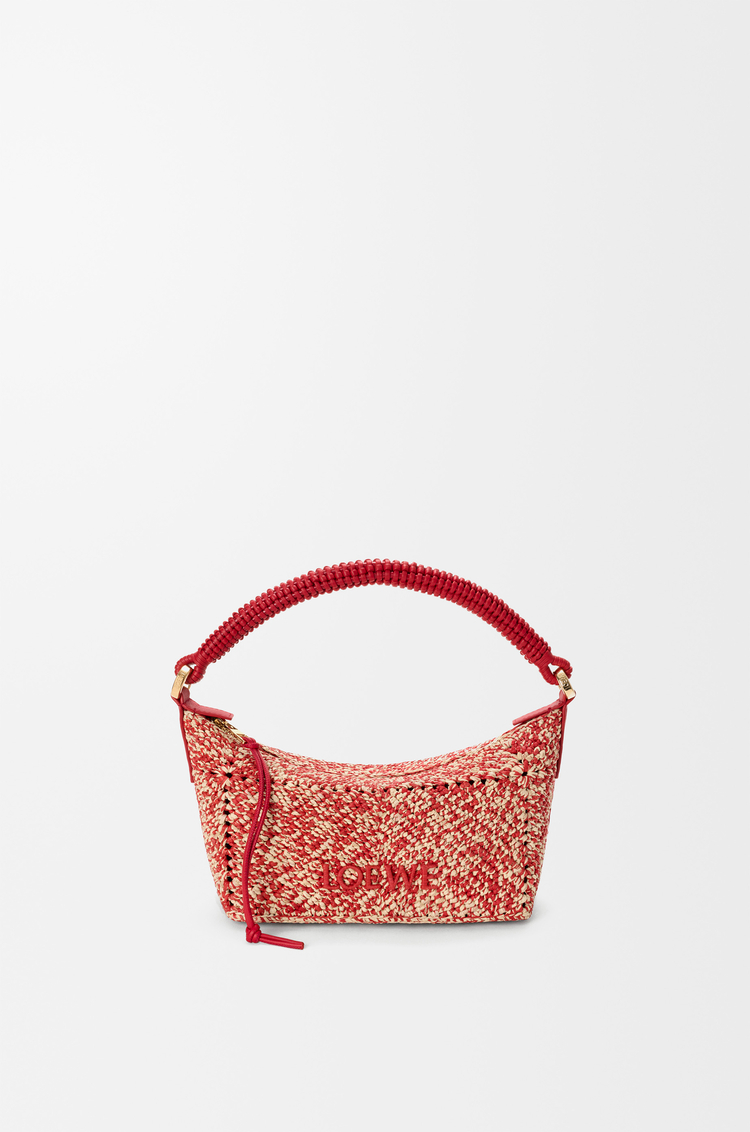 LOEWE 混色酒椰葉 Cala 迷你包款 紅色