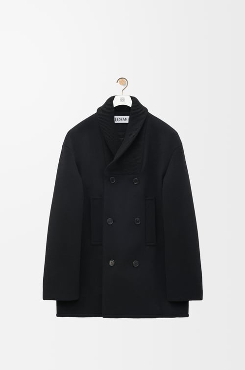 LOEWE Peacoat in wool Black